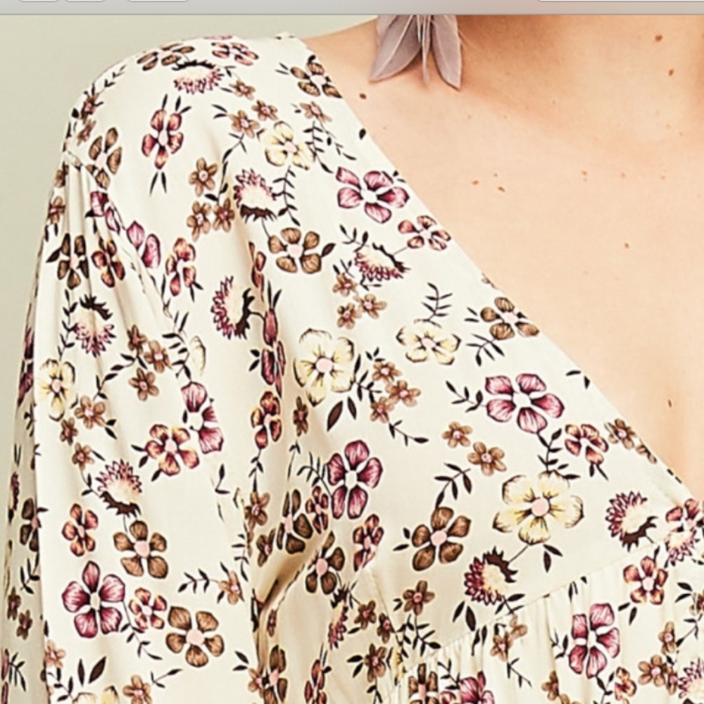 Laura Floral Print Babydoll Corset Style Lace - Picture 7 of 7